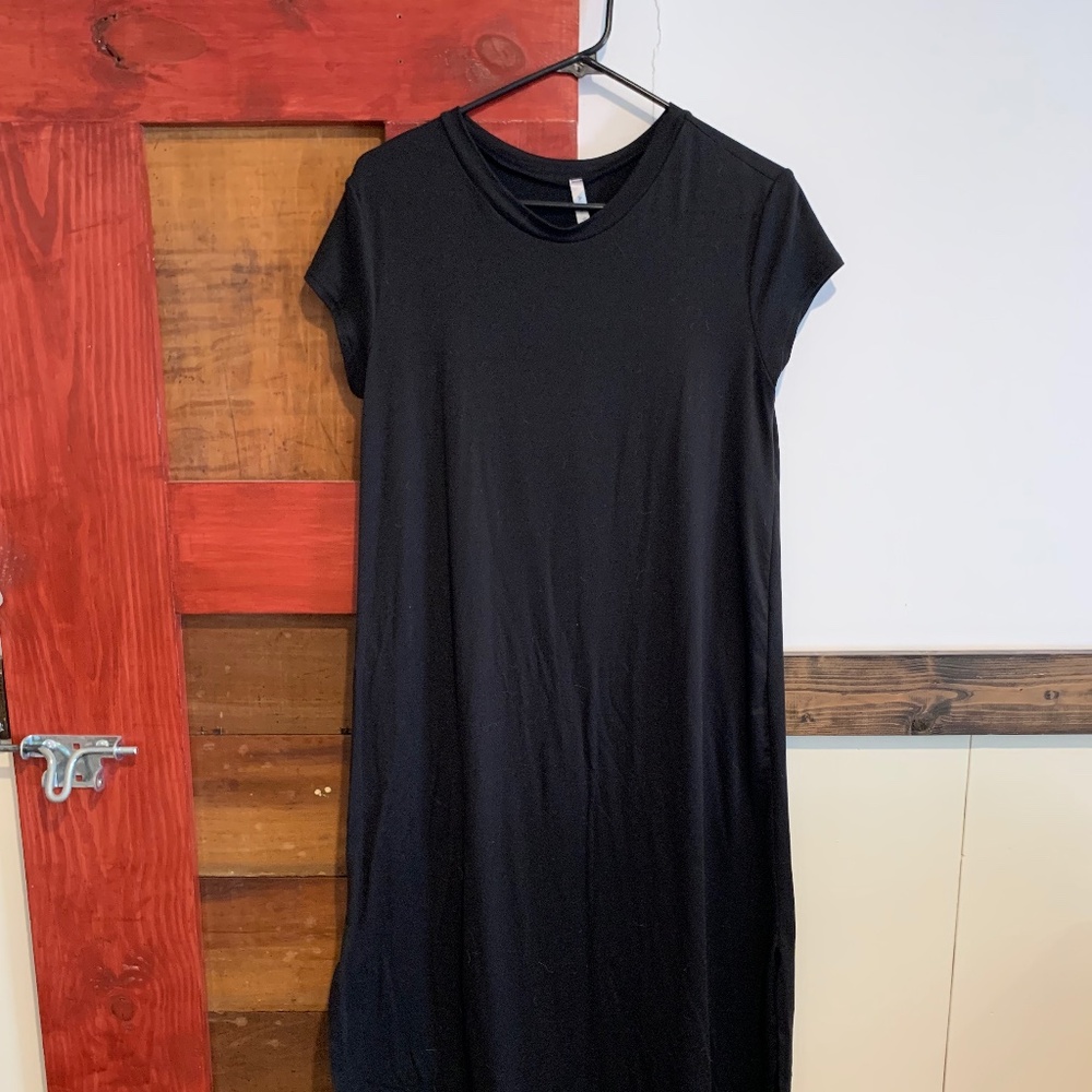 Black TShirt Maxi Dress